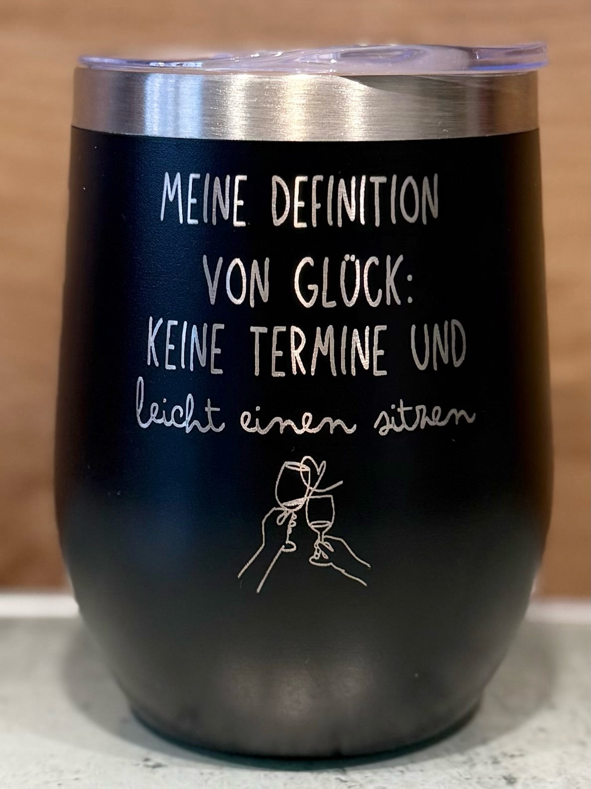 Thermobecher “Meine Definition von Glück” – Dein perfekter Begleiter für Wein, Aperol & Kaffee! 🍷☕🥂