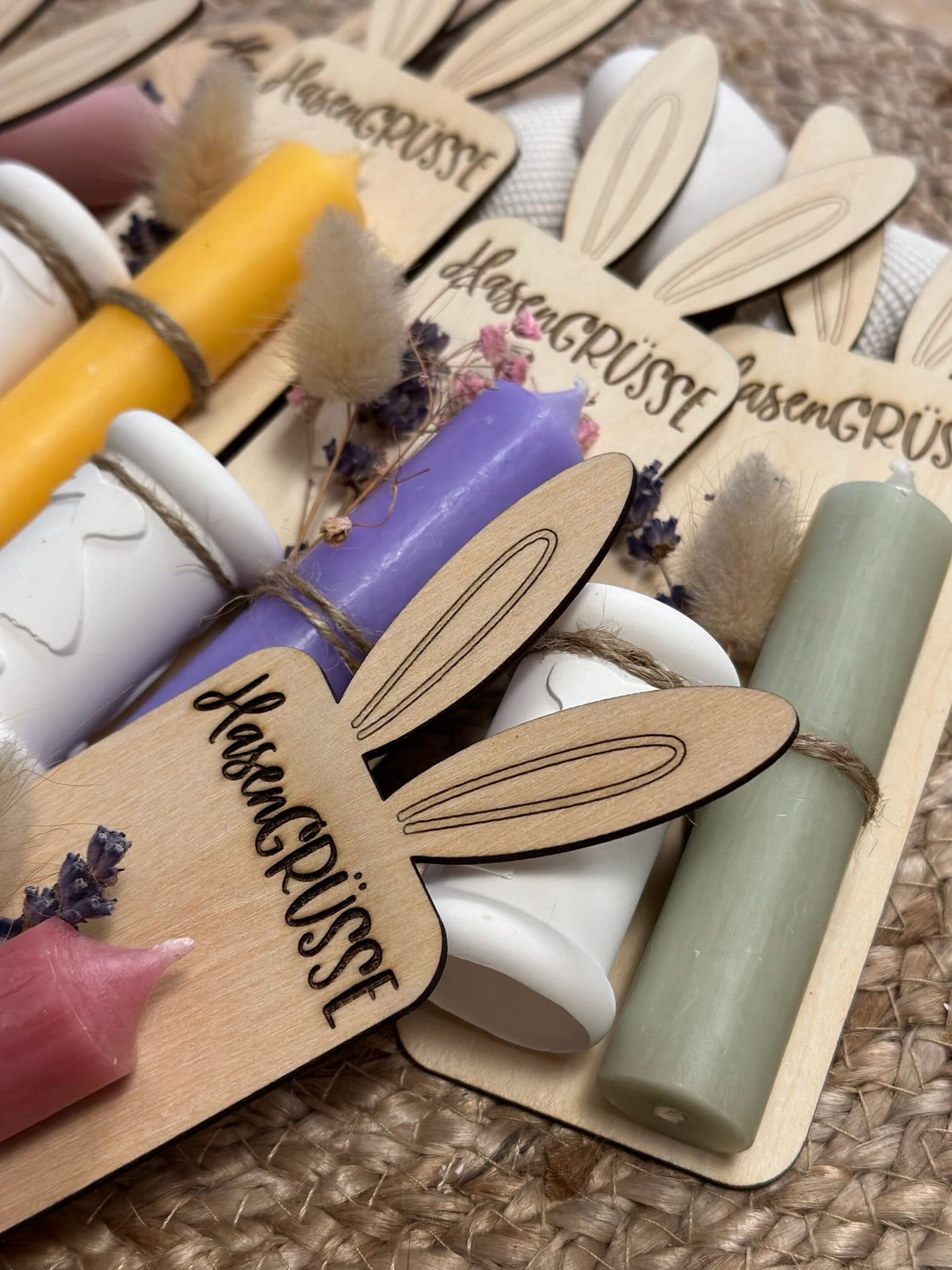 Ostergrüße zum Verschenken: Handgefertigte Osterdeko aus Holz - Mitbringsel